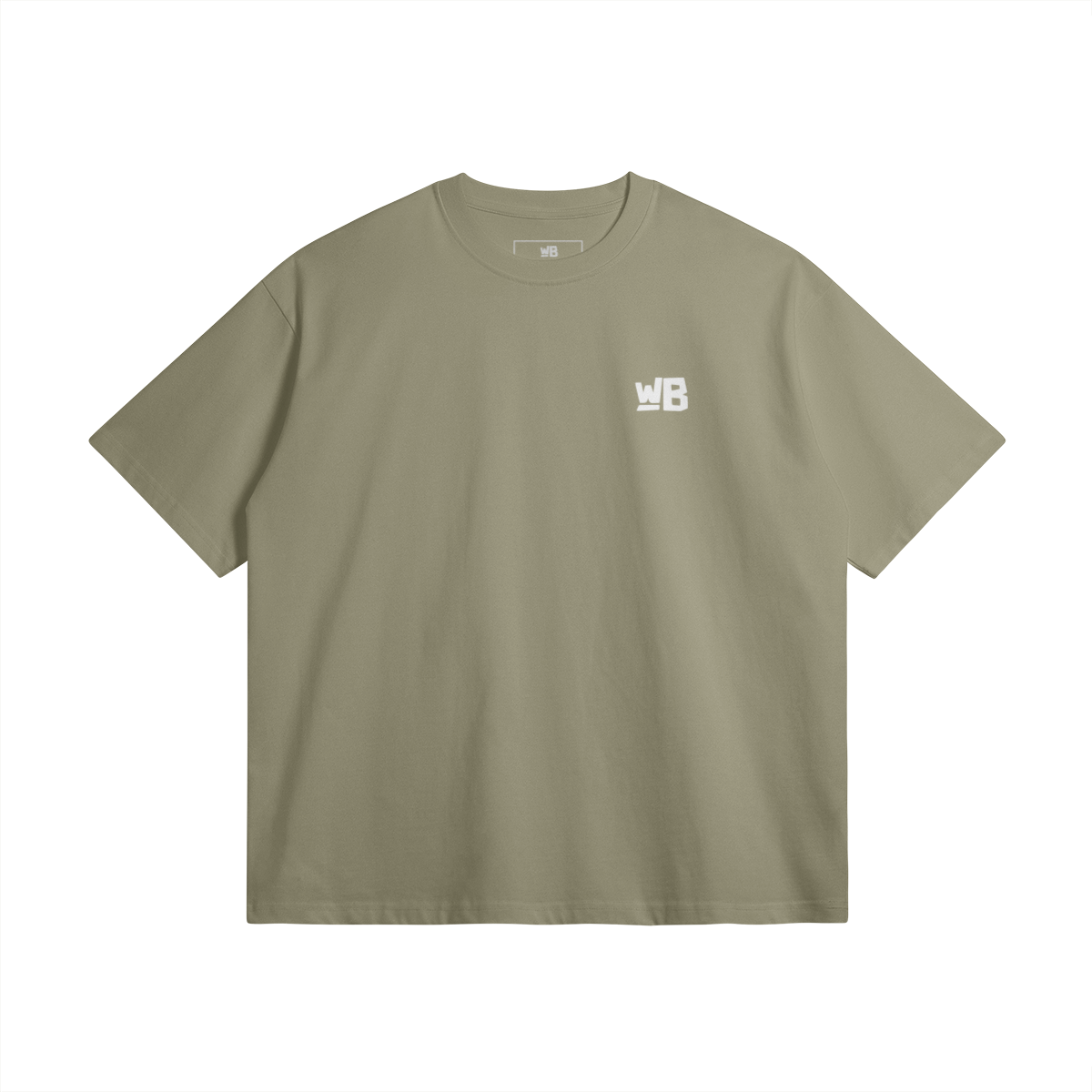 Blackness Mawon Tee, brown khaki — flat lay, front with WB chest logo