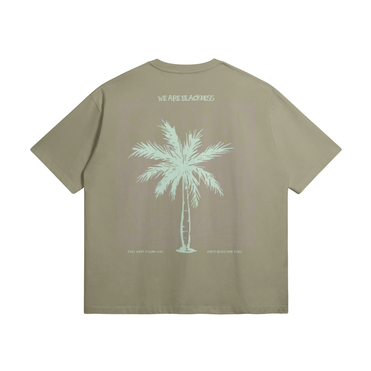 Blackness Libation Tee, brown khaki — flat lay, back print